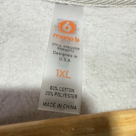 Mono B Romper Women’s 1XL Beige Sleeveless Cotton Blend Drawstring Waist Pockets - Picture 4 of 7